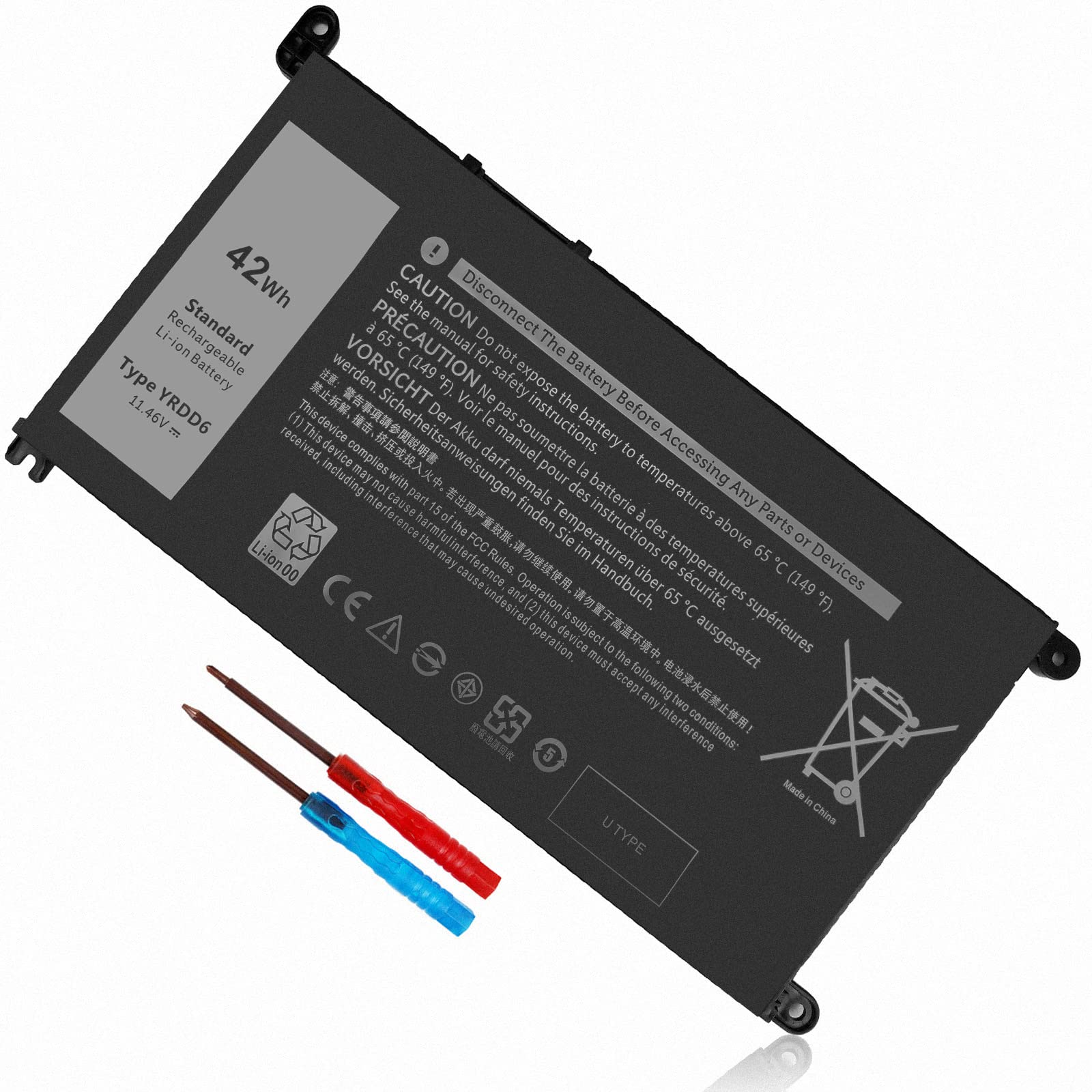 【バッテリー100%】DELL inspiron 15 8GB SSD256GB Amazon.com: 42Wh YRDD6 Replacement Laptop Battery for Dell